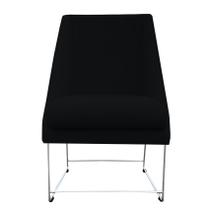 Cadeira Ana Base de Ferro prata suede Preto - D'Classe Decor