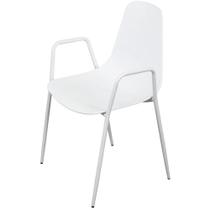 Cadeira Ancara com Braço Polipropileno Branco e Base Metal - 71454