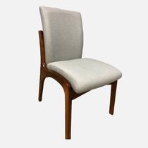 Cadeira Anna Estofada para sala de Jantar e de Espera em Madeira