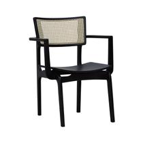 Cadeira Apollo com Braço Madeira Maciça Encosto Telinha Assento Anatômico Madeira