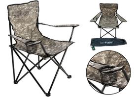 Cadeira Araguaia Pesca Camping Camuflado Dobravel Com Bolsa - Belfix