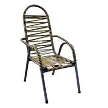 Cadeira Area de Lazer Quintal Amarela e Preta Adulto Luxo Colorida - VINHOLI