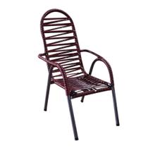 Cadeira Area de Lazer Quintal Vermelha e Preto Adulto Luxo Colorida - VINHOLI