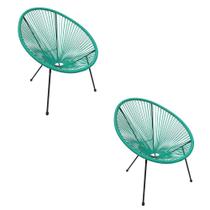 Cadeira Área Externa kit 2 Acapulco Verde R02 - D'Rossi Cadeira Área Externa kit 2 Acapulco Verde R02 - D'Rossi