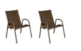 Cadeira Area, Jardim, Quintal Cor Bronze - Kit 2 Peças Cadeira Area, Jardim, Quintal Cor Bronze - Kit 2 Peças
