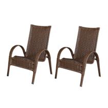 Cadeira Area, Jardim, Quintal Cor Bronze - Kit 2 Peças Cadeira Area, Jardim, Quintal Cor Bronze - Kit 2 Peças