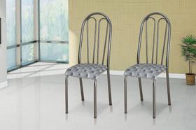 Cadeira Artefamol CAD22 Base Preta Assento Capitone- Straso Móveis
