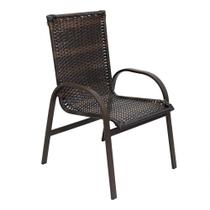 Cadeira Aspen para Piscina Jardim Fibra Sintética e Alumínio