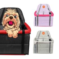 Cadeira Assento Carro P/ Cão Gato Pet Couro Até 15kg