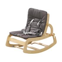 Cadeira Baby Bouncer Rocker Baotree 3 em 1 ajustável em madeira cinza