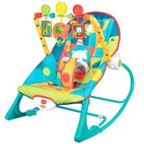 Cadeira Baby Com Móbile Infantil Azul Vibração Cinto 2 em Guita 18KG Original - DM TOYS