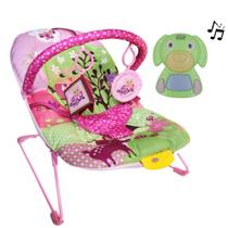 Cadeira Balanço Bebê Rosa 9Kg Soft Ballagio + Dog Musical
