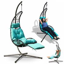 Cadeira Balanço Espreguiçadeira Meia Lua Piscina Area Lazer Jardim Varanda Quintal Acolchoada Confortavel Suporte Copo