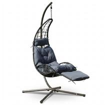 Cadeira Balanço Espreguiçadeira Meia Lua Piscina Jardim Varanda Camping Area Externa Verao Suporte Garrafa Confortavel