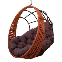 Cadeira Balanço Ninho Suspenso em Corda Náutica Luxo