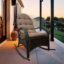 Cadeira Balanço Poltrona Descanso Com Almofada Ergonômica