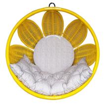 Cadeira Balanço Redondo Corda Náutica Varanda Área de Laser