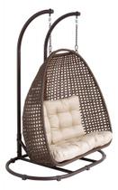 Cadeira Banco Balanco Aluminio Rattan 2 Lugares 240kg - Oslo