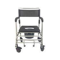 Cadeira Banho 4 Rodas B100 Em Alumínio Idosos Até 140Kg
