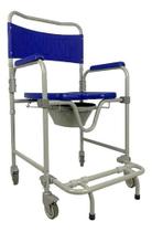 Cadeira Banho E Sanitário Com Rodas Idoso Higiênica Dobrável D45