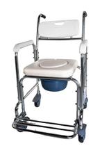 Cadeira Banho Rodas Idoso Higiênica Alumínio Inoxidável 100kg Comadre Removivel Ajustável Resistente Apoio Pé Pneu Maçiço Antifuro Chuveiro Cadeirante Cadeira Banho Rodas Idoso Higiênica Alumínio Inoxidável 100kg Comadre Removivel Ajustável Resistente Apoio Pé Pneu Maçiço Antifuro Chuveiro Cadeirante