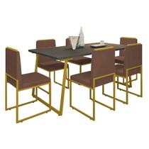 Cadeira Barcelona Base Dourado - 95cm X 44cm