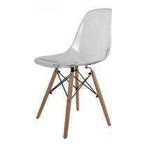 Cadeira Base em Madeira Natural Eames Dsw-m Transparente