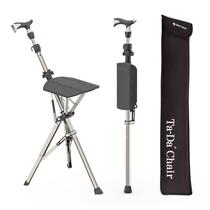 Cadeira-bastão de trekking STEP2GOLD Ta-Da Series 1 Pro Preta