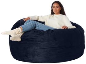 Cadeira Bean Bag Amazon Basics, espuma viscoelástica de 5 pés, azul
