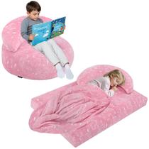 Cadeira Bean Bag COMAX Dinosaur Toddler Cama conversível rosa Cadeira Bean Bag COMAX Dinosaur Toddler Cama conversível rosa