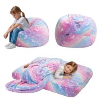 Cadeira Bean Bag COMAX Kids 2 em 1 Unicorn Rainbow Bed