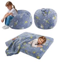 Cadeira Bean Bag COMAX Kids conversível 2 em 1 azul