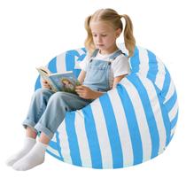 Cadeira Bean Bag COMAX Kids em lona de algodão 70x70x65 cm azul