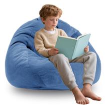 Cadeira Bean Bag ENBAOHUI Memory Foam de 3 pés para adolescentes/crianças azul