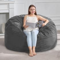 Cadeira Bean Bag Hobestluk Giant para adultos com capa removível Cadeira Bean Bag Hobestluk Giant para adultos com capa removível