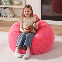 Cadeira Bean Bag Homguava 60 cm preenchida com espuma viscoelástica rosa