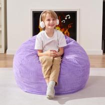 Cadeira Bean Bag Homguava 60 cm preenchida com espuma viscoelástica roxa