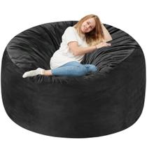 Cadeira Bean Bag Homguava Giant BeanBag com espuma viscoelástica preta