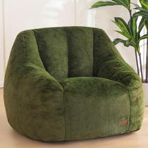 Cadeira Bean Bag MAXYOYO Comfy com suporte traseiro de pele sintética verde