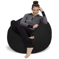 Cadeira Bean Bag, saco de sofá, espuma viscoelástica de pelúcia, 3 pés - preto Cadeira Bean Bag, saco de sofá, espuma viscoelástica de pelúcia, 3 pés - preto