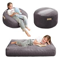 Cadeira Bean Bag, sofá infantil conversível MAXYOYO, cinza escuro