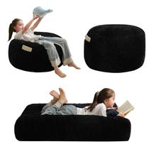 Cadeira Bean Bag, sofá infantil conversível MAXYOYO, preto