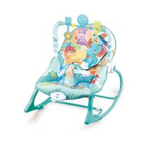 Cadeira Bebê Descanso Balanço Musical Vibratória Azul Oceano