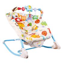 Cadeira Bebe Descanso Vibratória Musical Até 18kg letrinhas 68124 - Baby Style