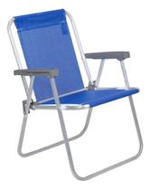 Cadeira Bel Alta Lazy Alumínio Sannet Azul Cadeira Bel Alta Lazy Alumínio Sannet Azul