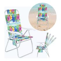 Cadeira Bel Prosa Aluminio 4 Posicoes Comfort Floral
