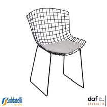 Cadeira Bertoia Base Aço Preto - DAF Mobiliário