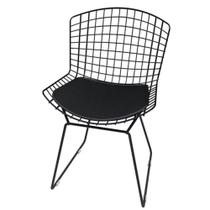 Cadeira Bertoia Metal Pintura Preta e Assento material sintético Preto - 67958