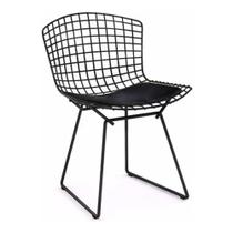 Cadeira Bertoia Preta com Assento Preto - AL MOVEIS