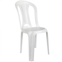 Cadeira Bistro em Plastico Suporta Ate 182 Kg Branca Mor e Lazer